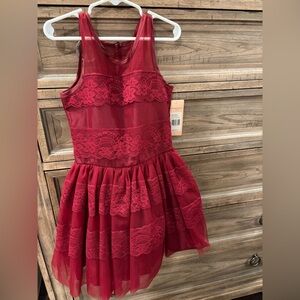 Nanette Lepore Red Lace Kids Dress